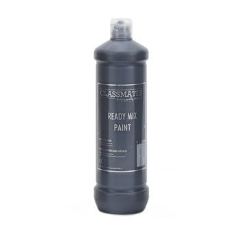 **Classmates Ready Mixed Paint In Black - 1 Litre Bottle