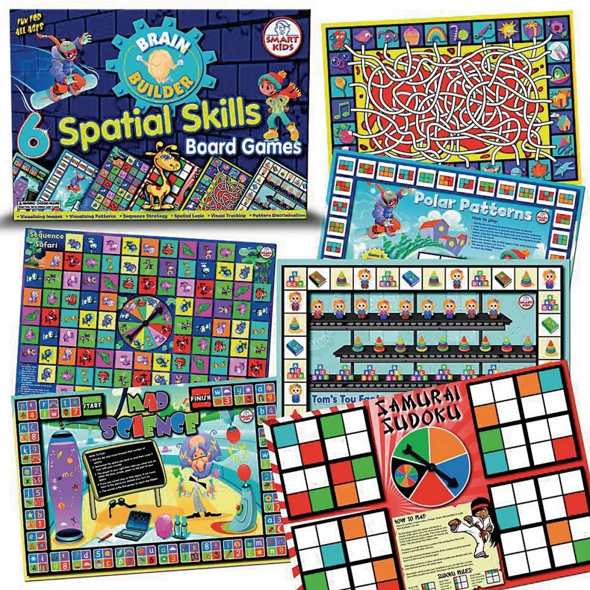 Spatial Skills Board Games Set of 6