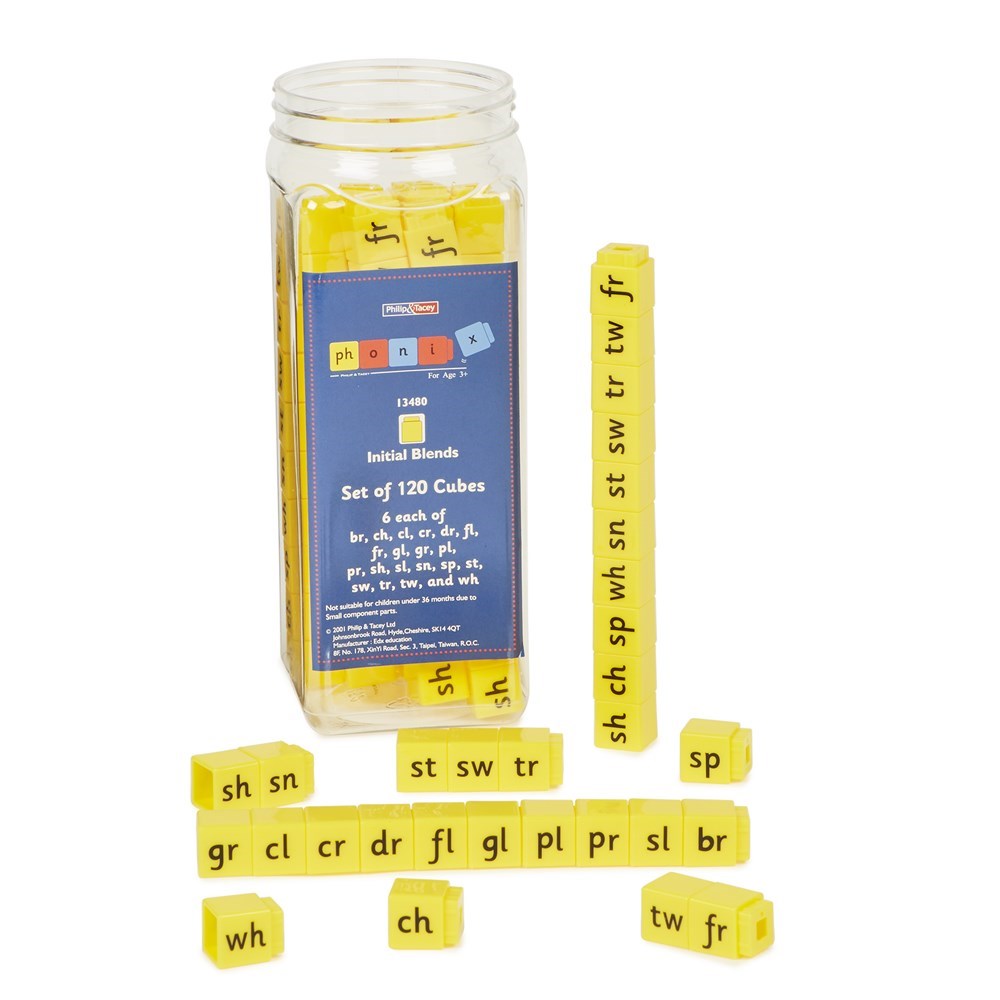 Phonix Yellow Initial Consonant Clusters Cubes - Pack Of 120