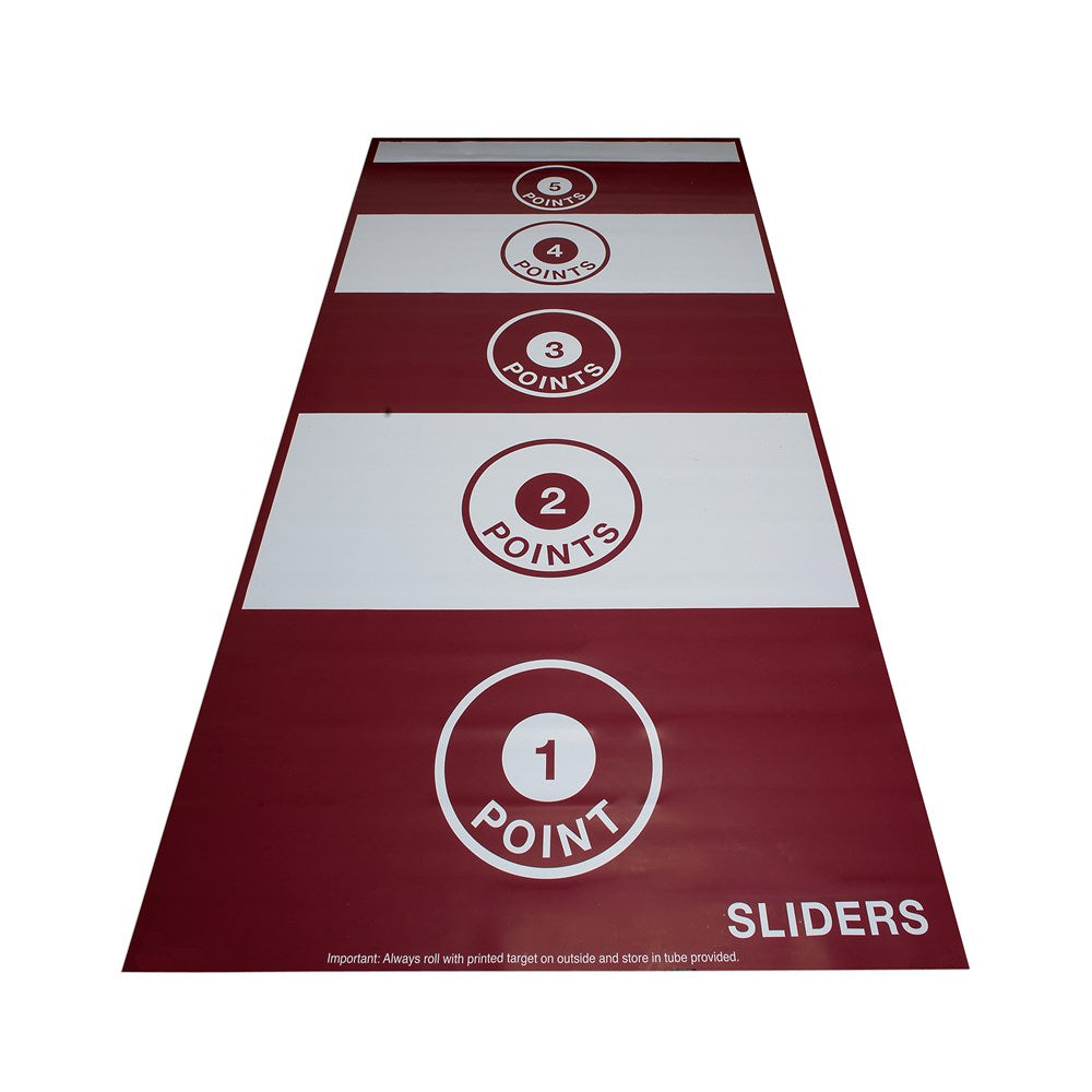New Age Kurling/Bowls Sliders Target - Maroon/White - 240cm