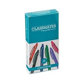 **Classmates Erasable Rollerball Pen - Assorted - Pack of 12