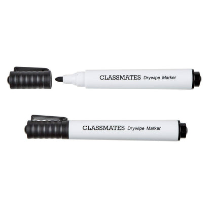Classmates Whiteboard Marker Black, Bullet Tip