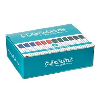 Classmates Whiteboard Marker - Assorted - Chisel Tip - Pack Of 50