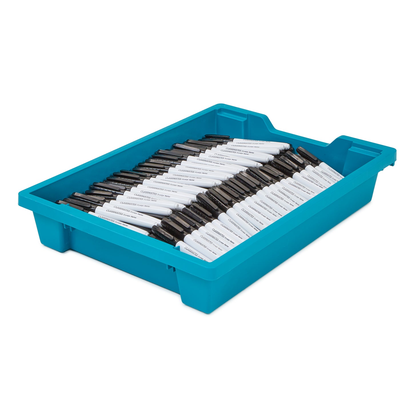Classmates Whiteboard Marker Black, Bullet Tip Pack of 200 Incl Free Tray
