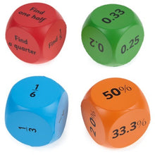 Fractions, Decimals & Percentage Cubes Pack of 4