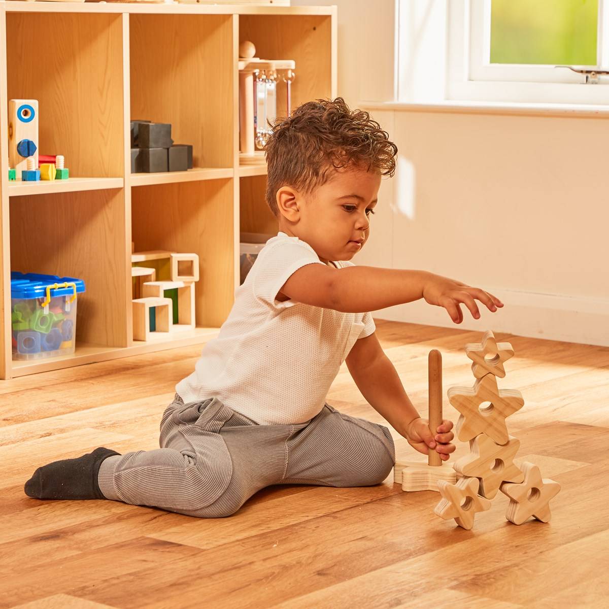 Small Wooden Stacker - Star