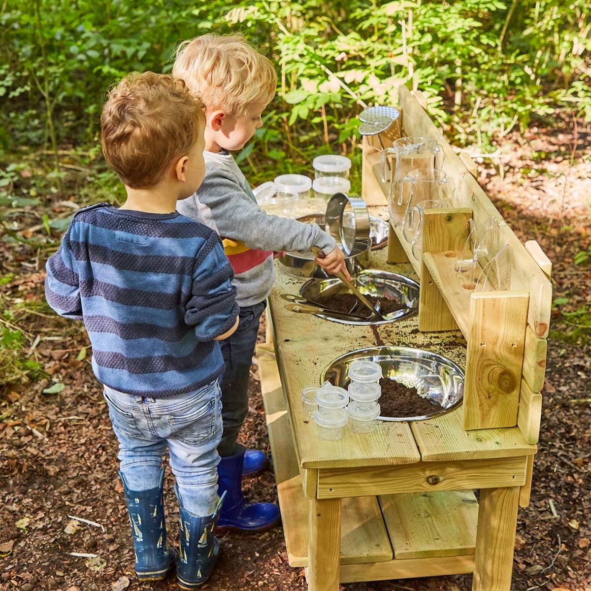 **Stackable Transparent Pots - Pack Of 6
