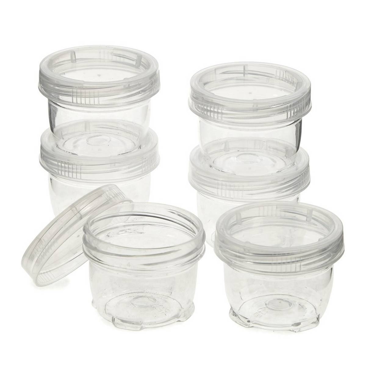 **Stackable Transparent Pots - Pack Of 6