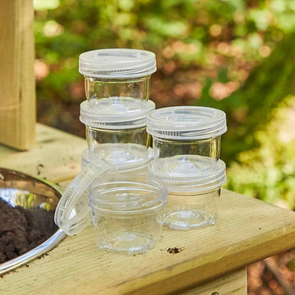 **Stackable Transparent Pots - Pack Of 6