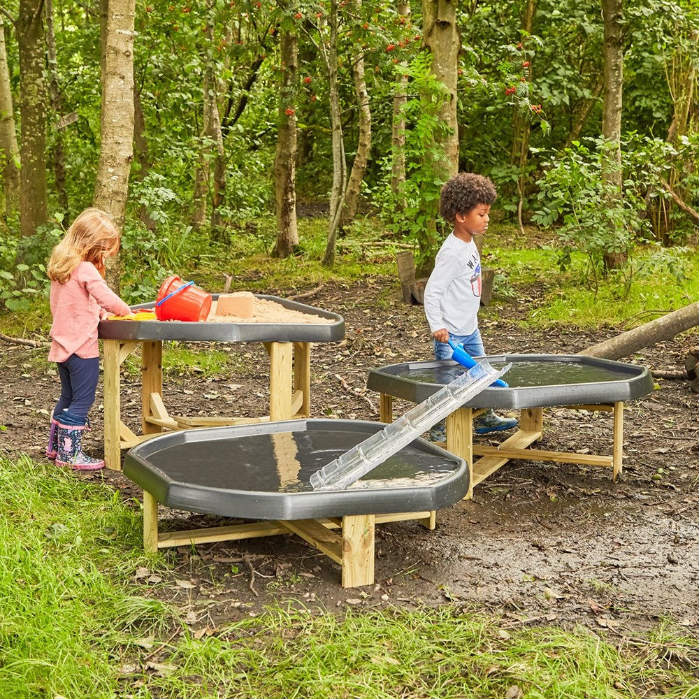 Outdoor Play Tray Stands Set 3