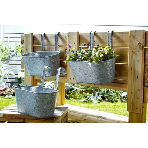 Metal Large Planters Pk3