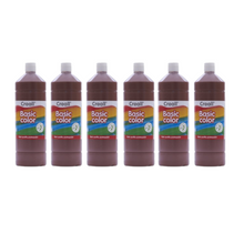 Creall 1 Litre X 6 Bottle Poster Paint - Brown