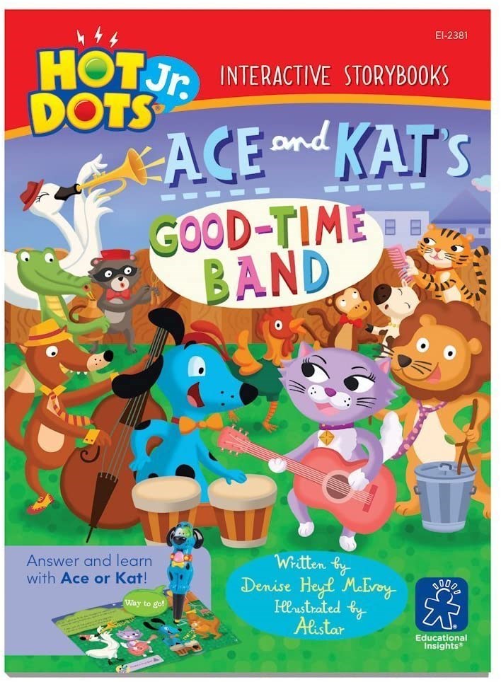 Learning Resources Hot Dots Jr. Ace & Cat's Good Time Band