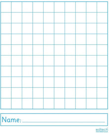 Write  and Wipe Number Square Whiteboards Pack of 10