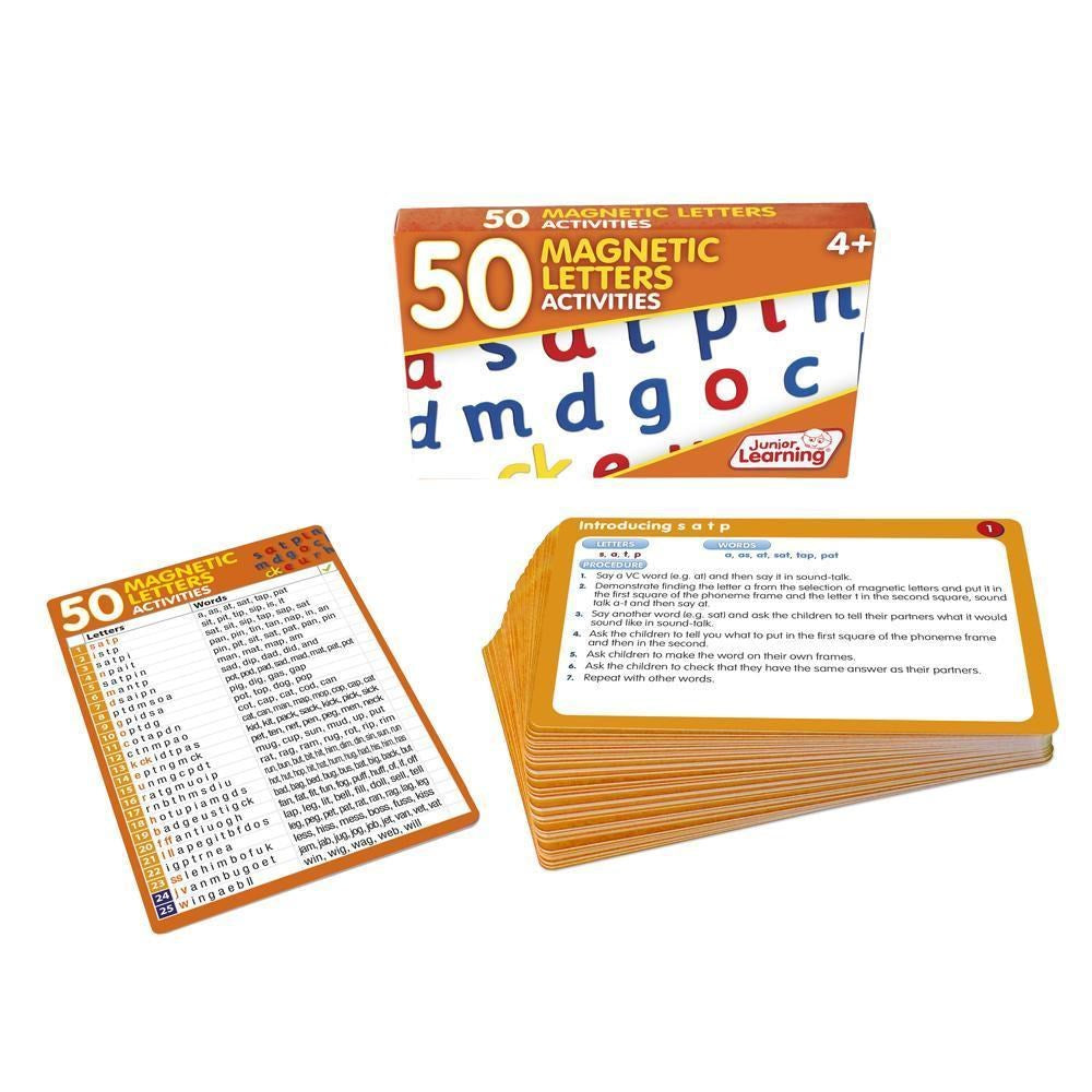 50 Magnetic Letters Activities Cards