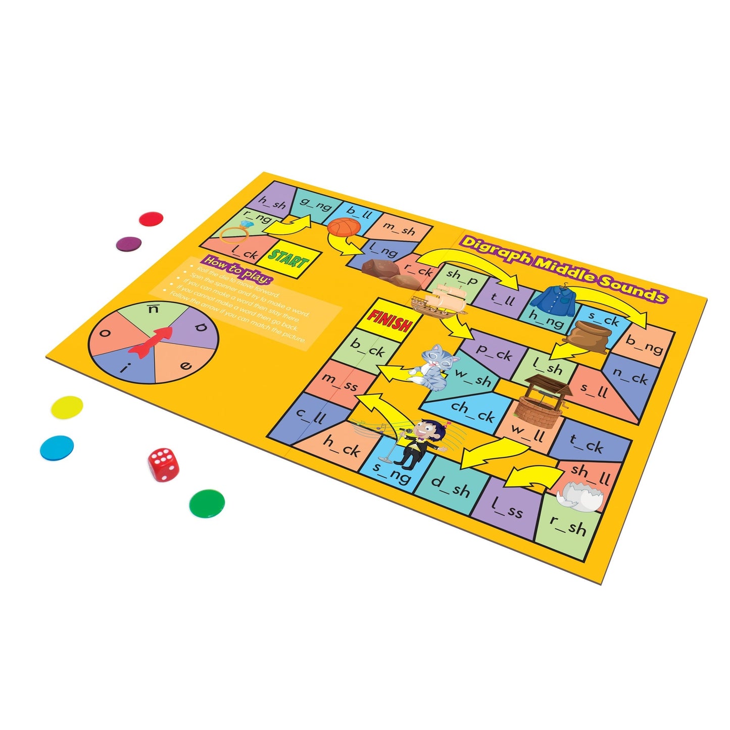 Junior Learning Phonics Board Games Set of 4