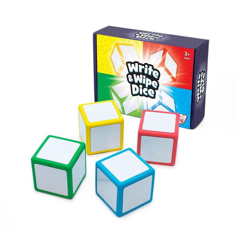 Junior Learning Write and Wipe Dice Set of 4