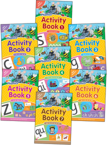 Jolly Phonics Activity Books 1-7 (Print Letters)