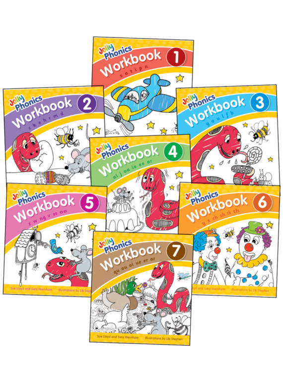 Jolly Phonics Workbook Set of Books 1-7