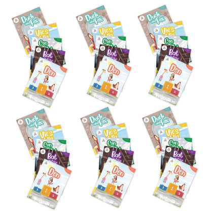 BiDee Phonics Decodable Readers Series 1 Phase 2  - 6 Pack