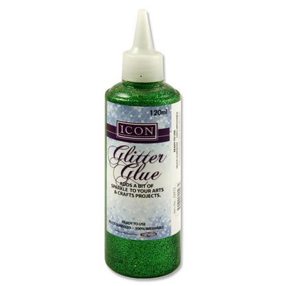 ** Icon 120ml Glitter Glue - Green