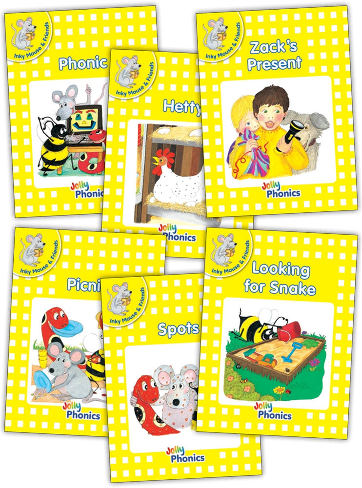 Jolly Phonics Decodable Readers Level 2 (Yellow Level) Inky & Friends