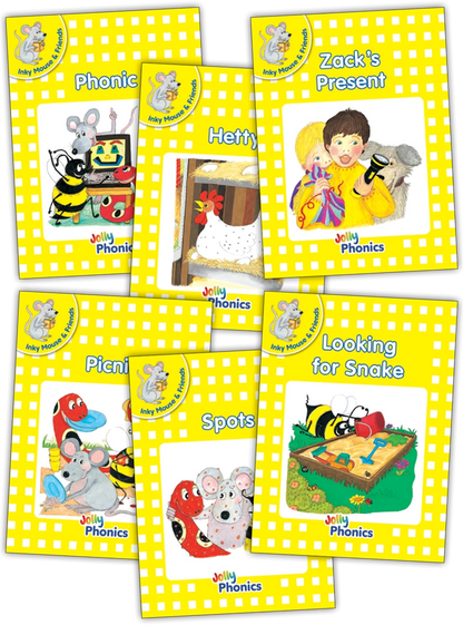 Jolly Phonics Decodable Readers Level 2 (Yellow Level) Inky & Friends