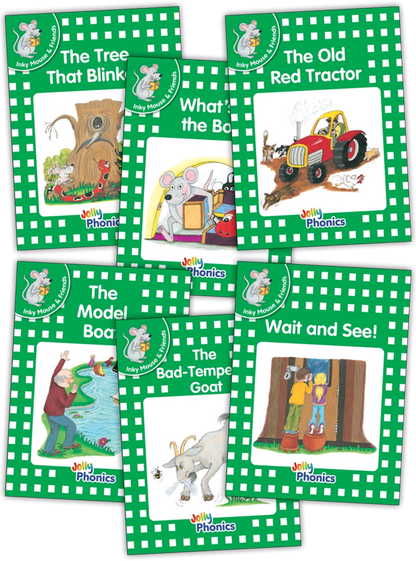 Jolly Phonics Decodable Readers Level 3 (Green Level) Inky & Friends