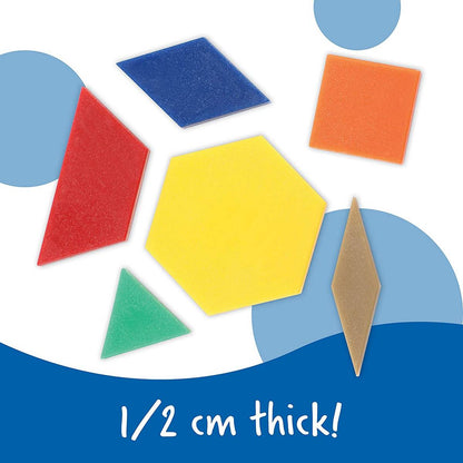 Plastic Pattern Blocks, 0.5 cm (Set of 250)