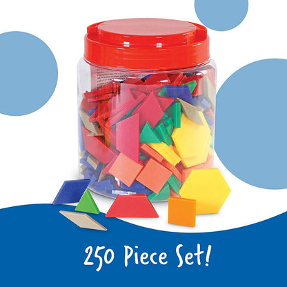 Plastic Pattern Blocks, 0.5 cm (Set of 250)