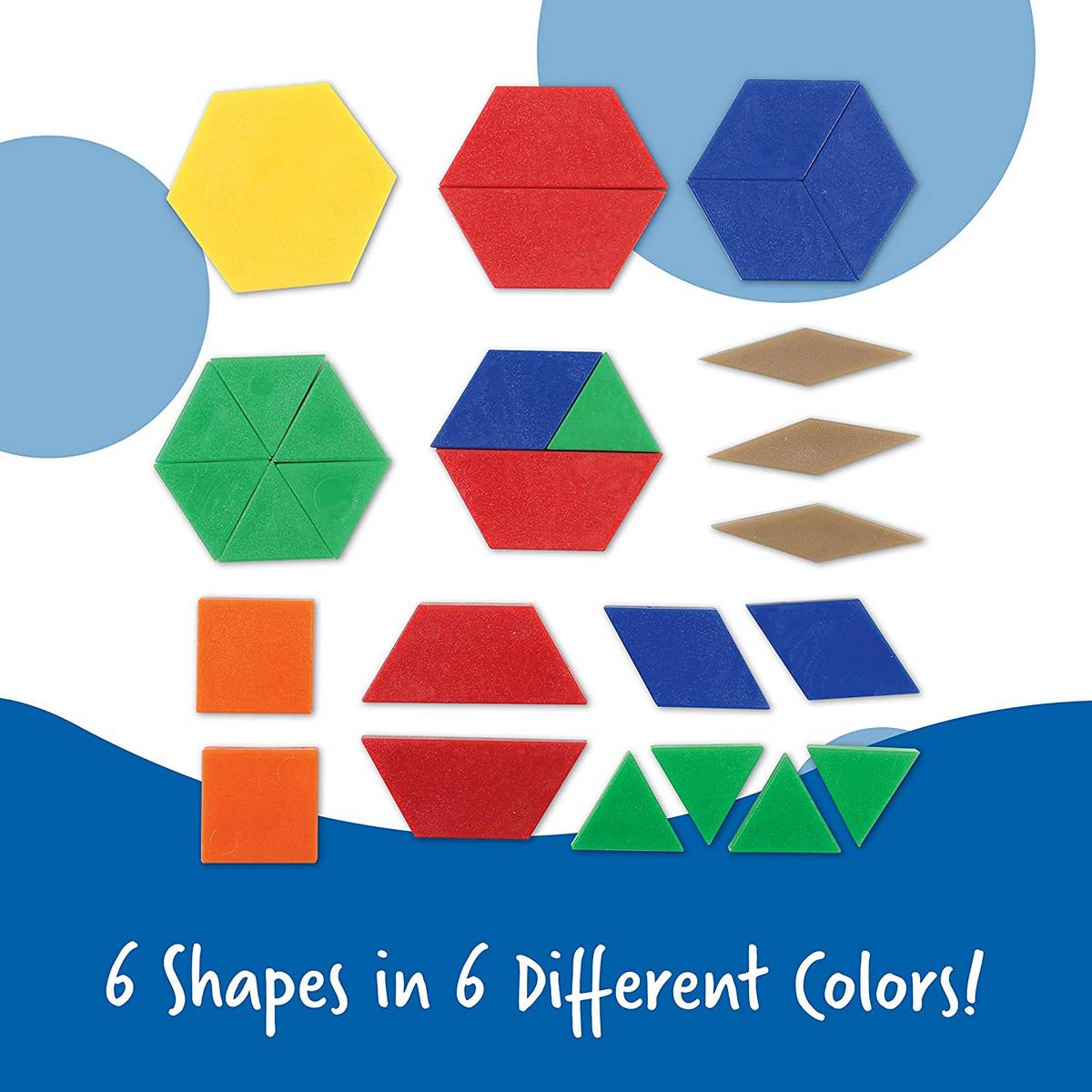 Learning Resources Plastic Pattern Blocks 0.5cm