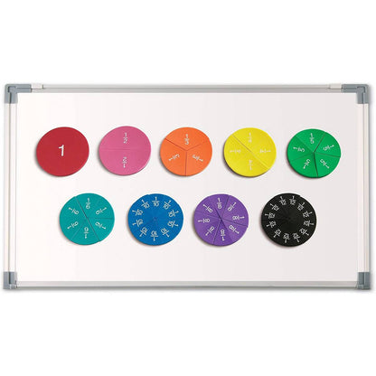 Double-Sided Magnetic Demonstration Rainbow Fraction Foam Circles