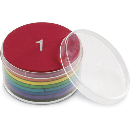 Double-Sided Magnetic Demonstration Rainbow Fraction Foam Circles
