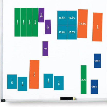 DoubleSided Magnetic Demonstration Rainbow Fraction® Squares