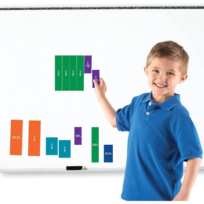 DoubleSided Magnetic Demonstration Rainbow Fraction® Squares