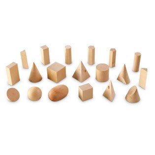 Learning Resources Wooden Geometric Solids
