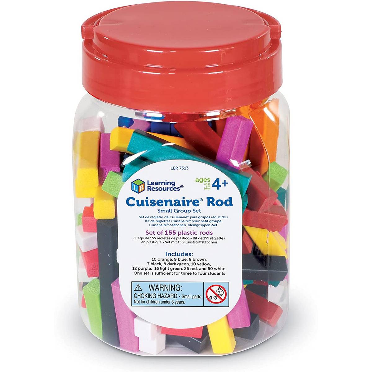 Cuisenaire® Rods, Small Group Set, Plastic (Set of 155)