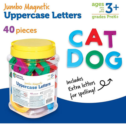 Jumbo Uppercase Magnetic Letters, Set of 40
