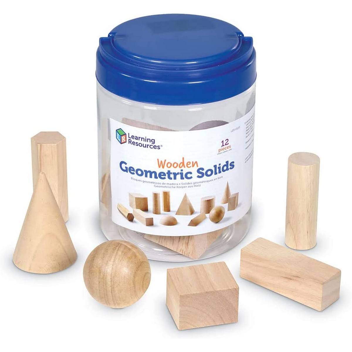 Wooden Geometric Solids (Set of 12)
