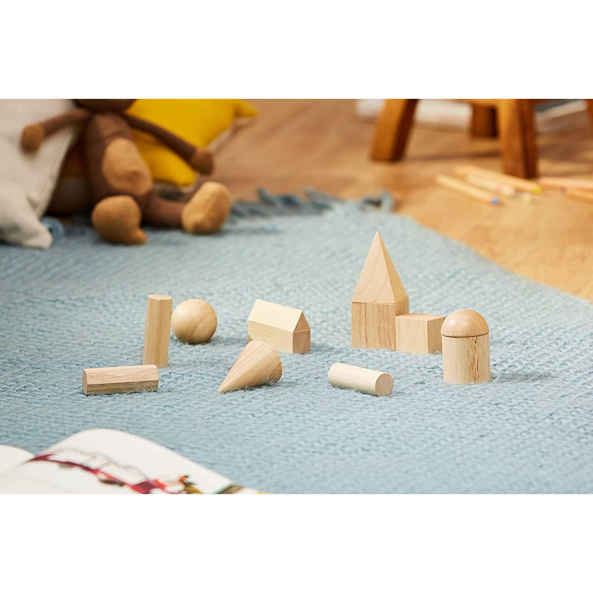 Wooden Geometric Solids (Set of 12)