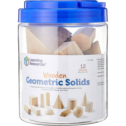 Wooden Geometric Solids (Set of 12)