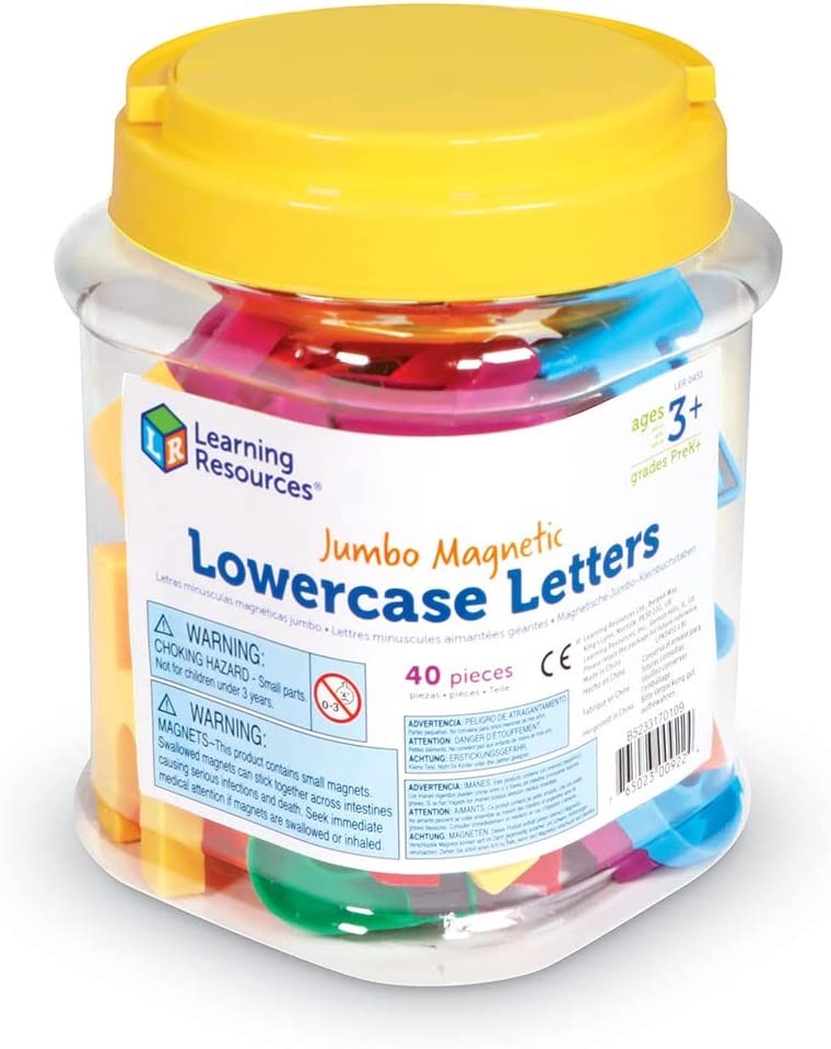 Jumbo Lowercase Magnetic Letters, Set of 40