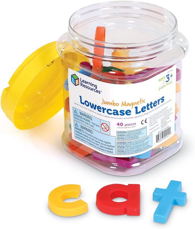 Jumbo Lowercase Magnetic Letters, Set of 40