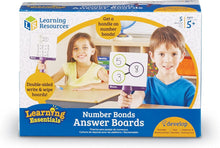 Learning Resources Number Bonds Answer Boards (Set Of 5)