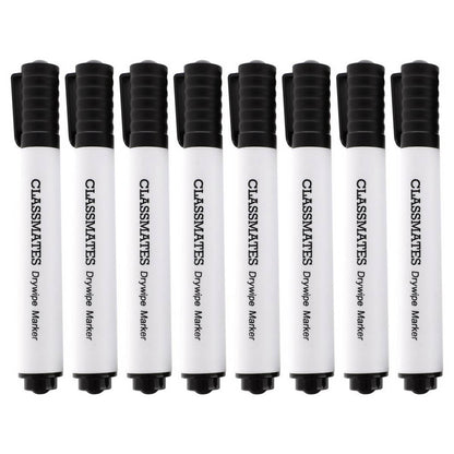 Classmates Whiteboard Marker Black, Bullet Tip - Pack of 10