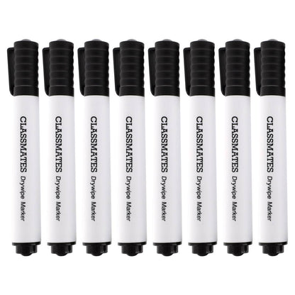 Classmates Drywipe Bullet Markers Black - 50 Pack