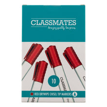Classmates Whiteboard Marker Red, Chisel Tip - Pack of 10