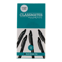 Classmates Erasable Rollerball Pen - Black - Pack Of 12