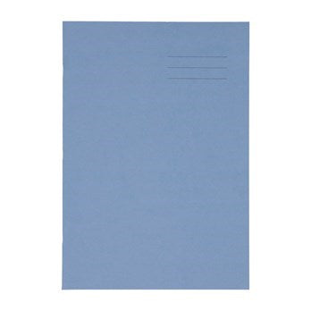 A4 Exercise Book 32 Page, Top Half Plain / Bottom 15Mm Ruled, Blue - Pack Of 100