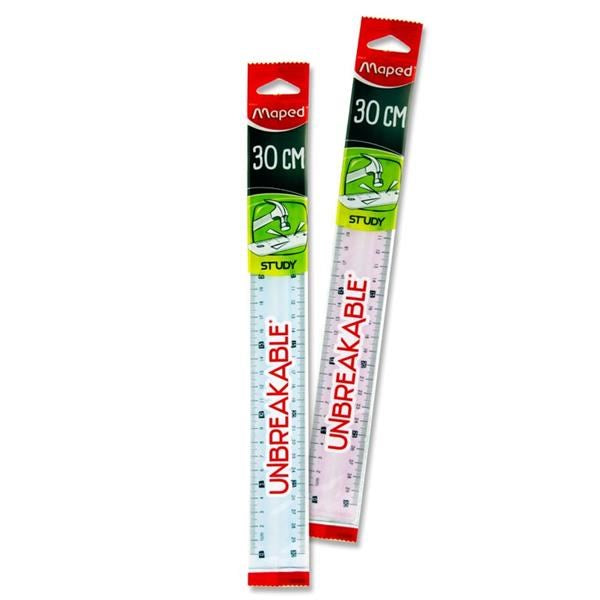 Maped Study 30cm Unbreakable Ruler 2 Asst.